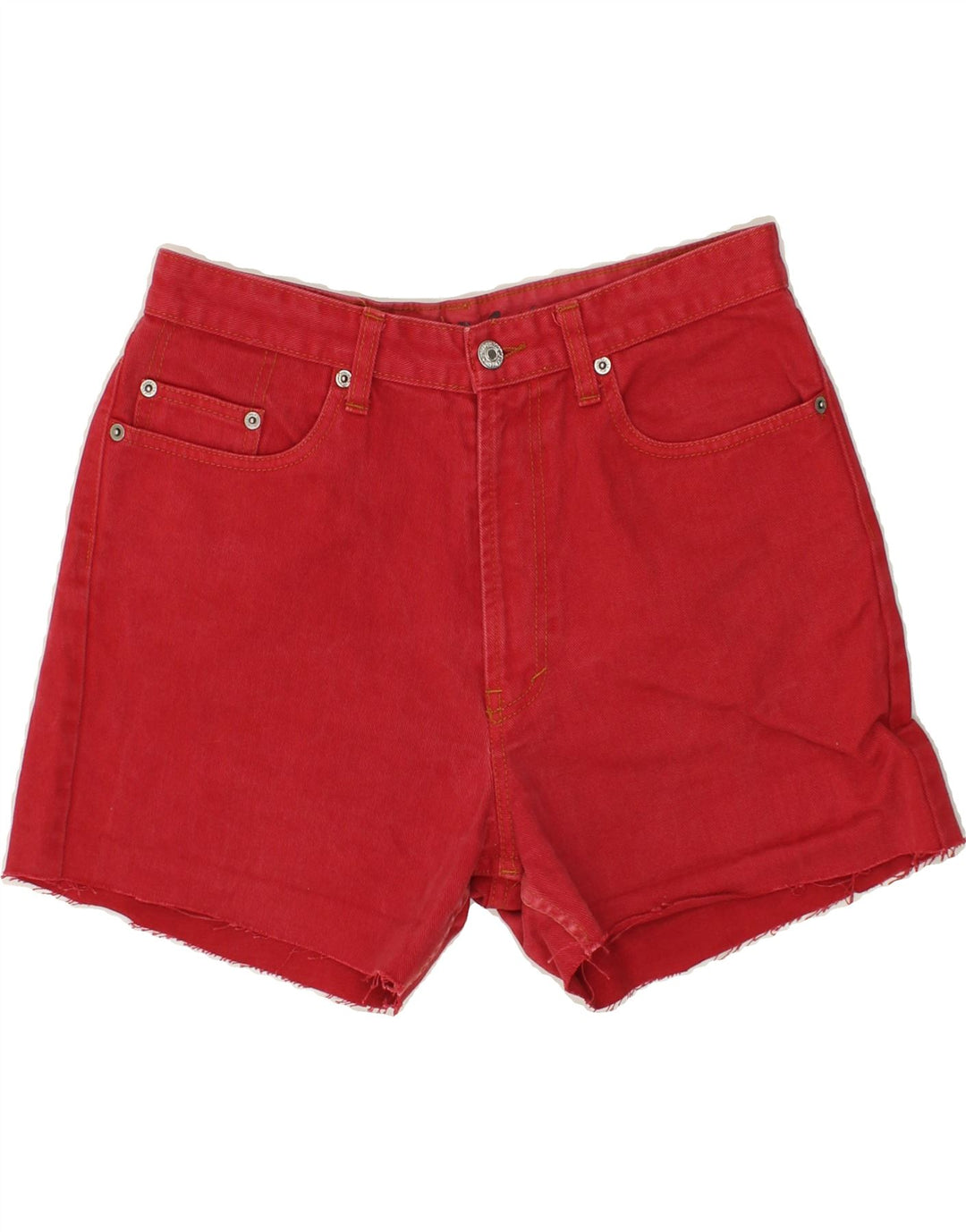 BENETTON Womens Denim Shorts W32 Large Red Cotton | Vintage Benetton | Thrift | Second-Hand Benetton | Used Clothing | Messina Hembry 