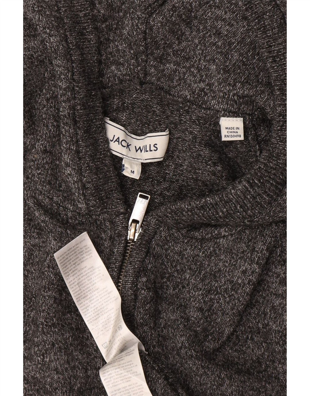 Maglione cardigan con cappuccio da uomo Jack Wills Poliestere chiazzato grigio medio
