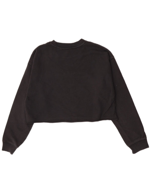 Levi's Donna Felpa Oversize con Grafica Maglione UK 10 Piccolo Cotone Nero