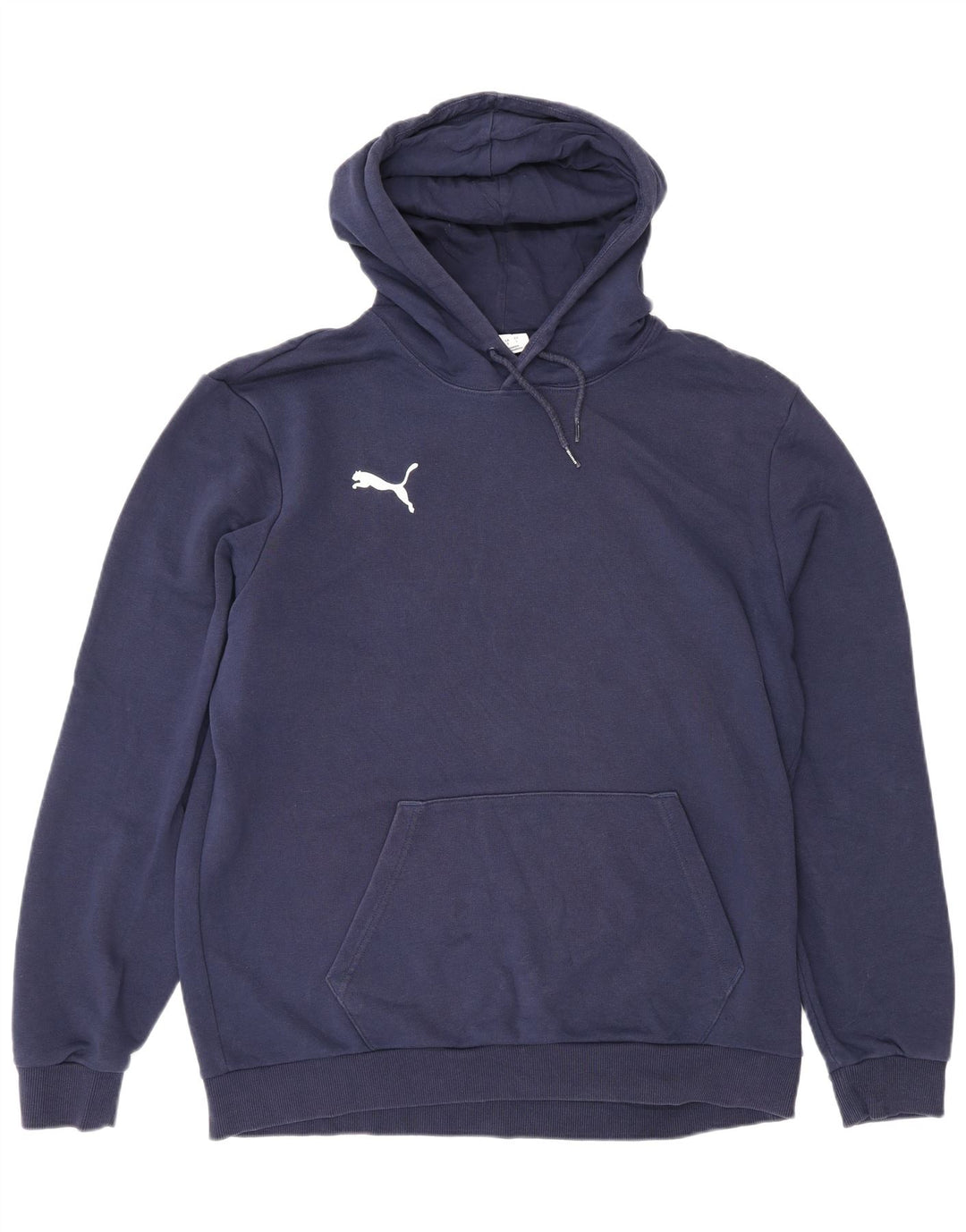 Felpa con cappuccio da uomo Puma Large in cotone blu navy