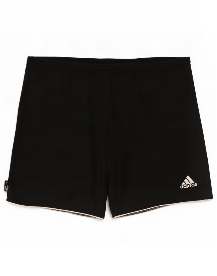 Pantaloncini sportivi da uomo Adidas grandi in poliestere nero