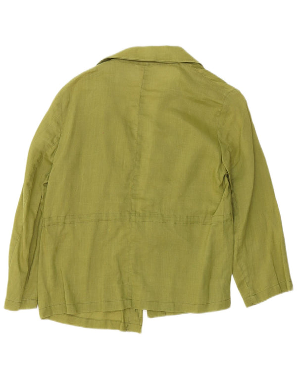 Giacca blazer da donna Zara UK 16 Large Green Ramie