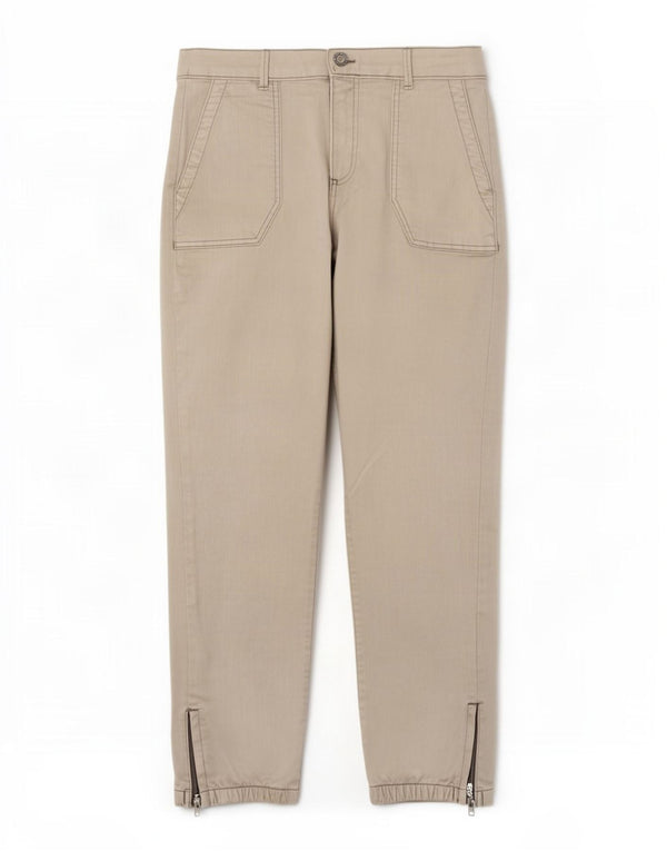 Pantaloni cargo a vita alta da donna Marks & Spencer UK 12 Medium W30 L25 Beige