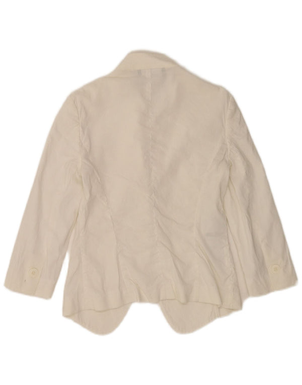 Giacca blazer da donna con maniche a 3/4 bottoni Emporio Armani IT 36 XS bianca