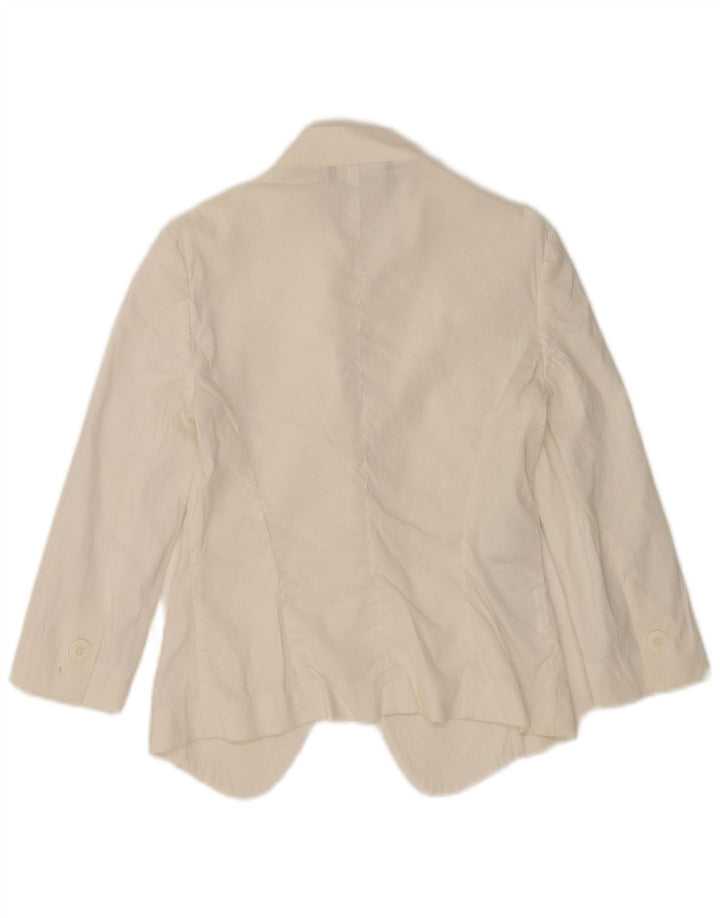 Giacca blazer da donna con maniche a 3/4 bottoni Emporio Armani IT 36 XS bianca