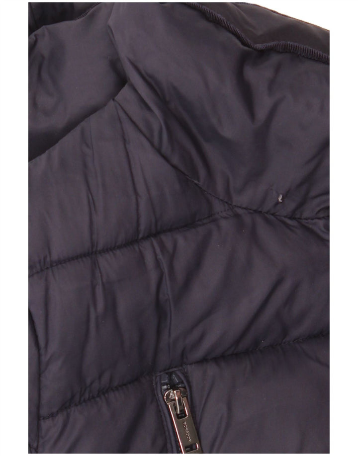 Cappotto imbottito da donna Monsoon UK 14 Nylon medio blu navy