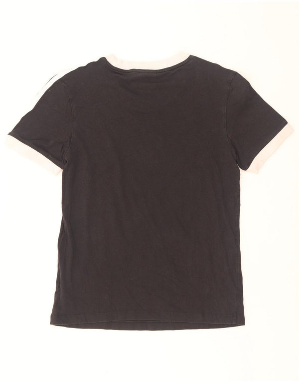T-shirt da donna Adidas Top UK 6 XS colore nero in cotone colorblock