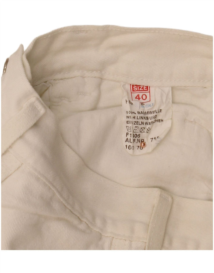 ANGELS Womens Tapered Jeans IT 40 Small W28 L28 White Cotton