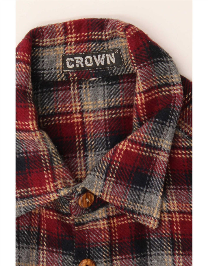Camicia da uomo in flanella Crown a quadri rossi medi
