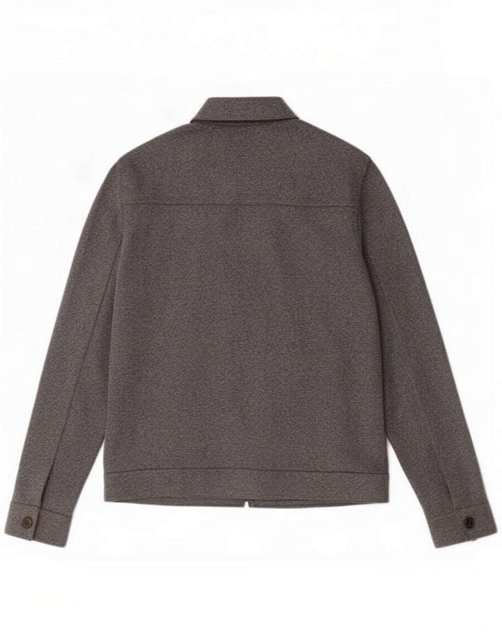 Giubbotto bomber da uomo Ted Baker taglia 4 grande poliestere grigio