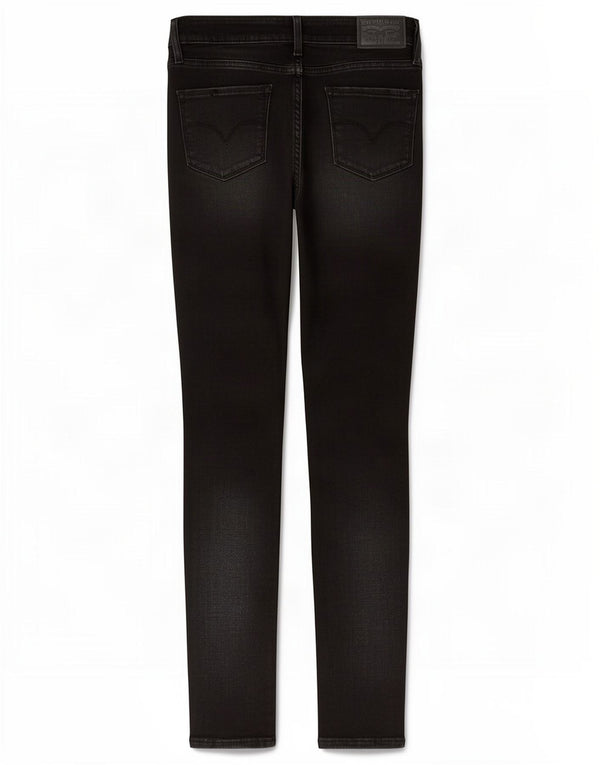 Jeans Levi's da donna 711 skinny effetto consumato W28 L30 cotone nero