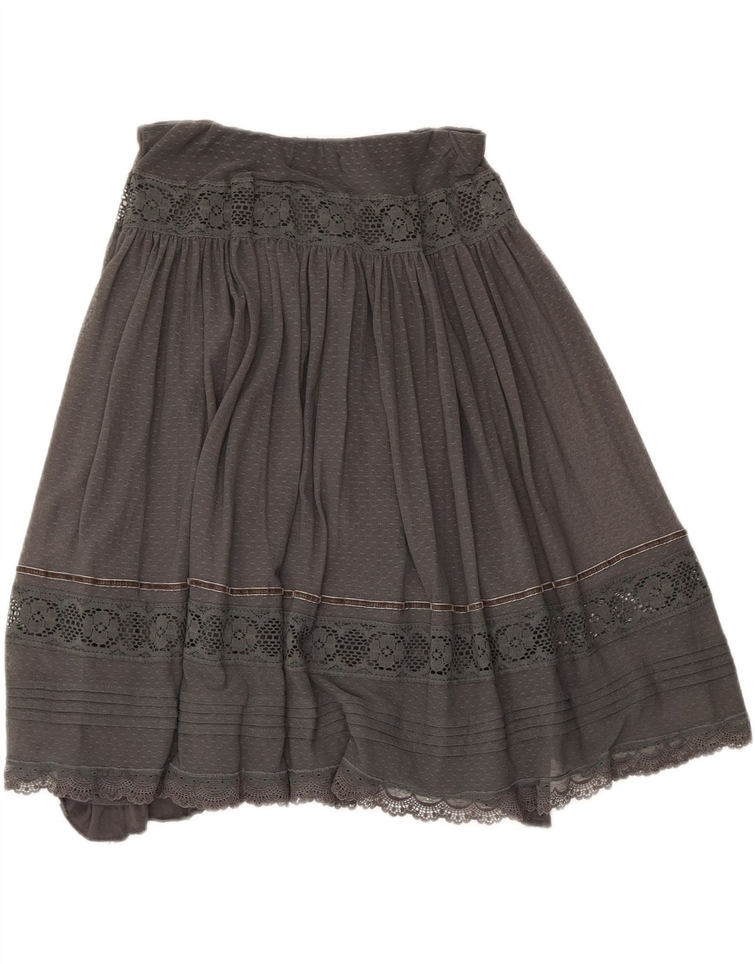 Gonna a pieghe Zara da donna media W28 a righe grigie