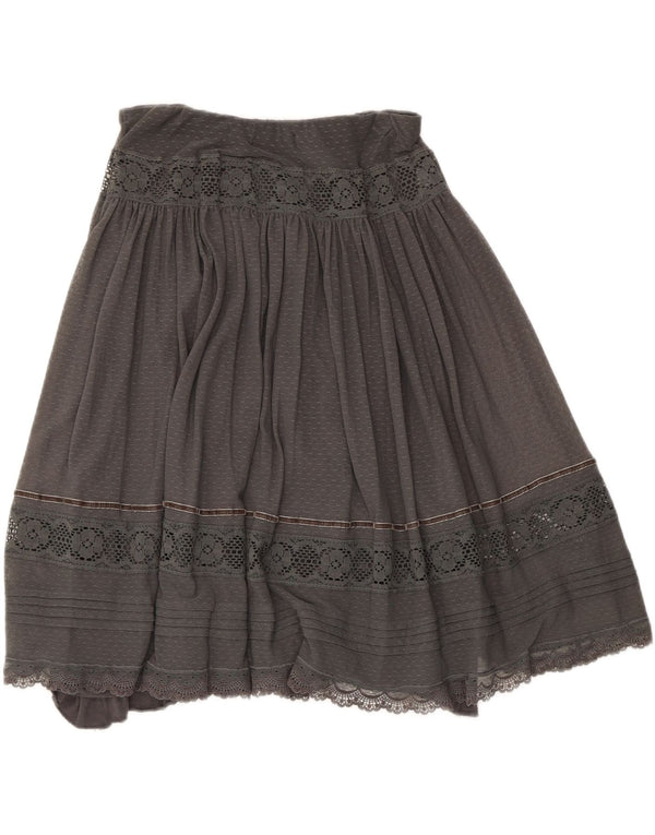 Gonna a pieghe Zara da donna media W28 a righe grigie