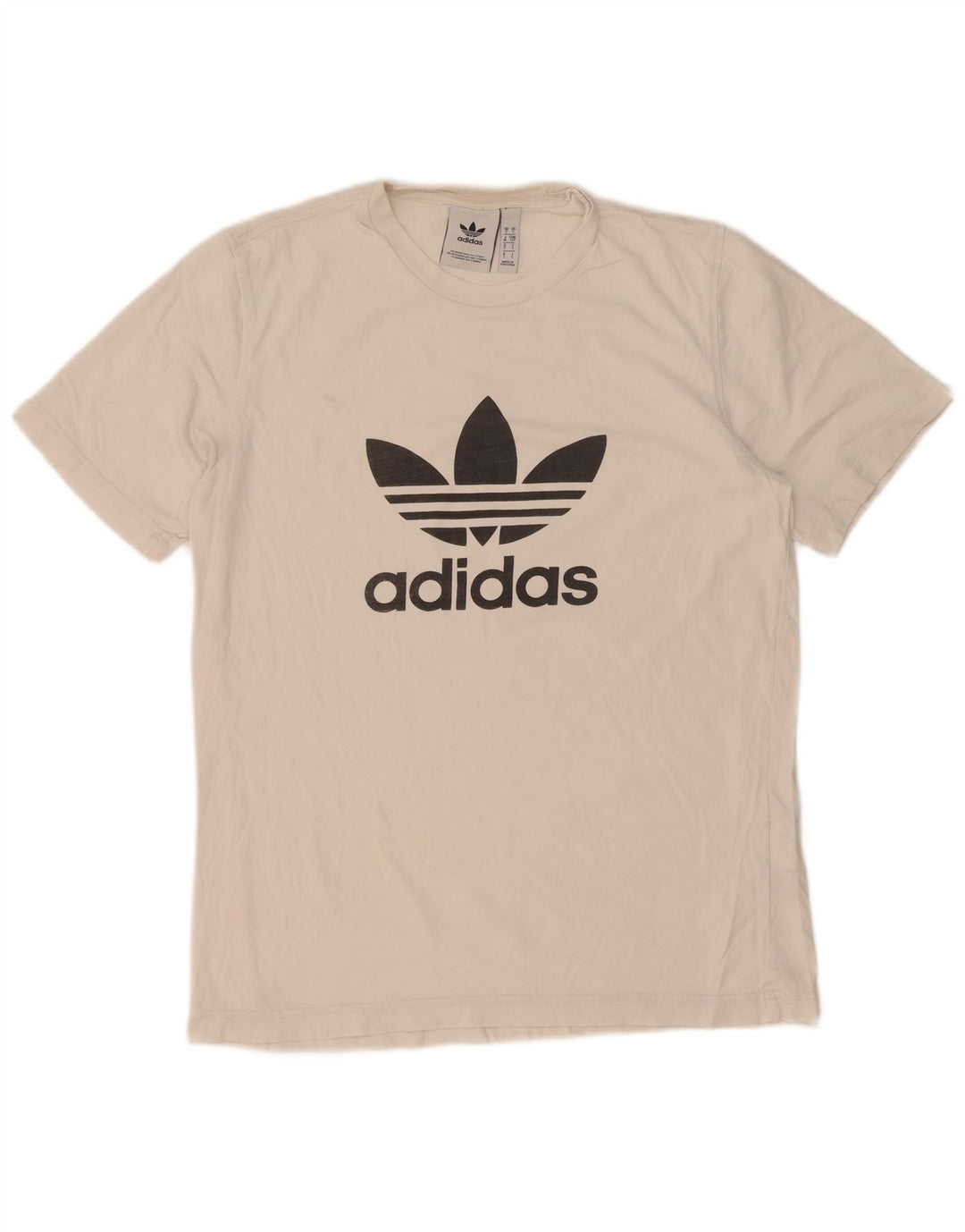 T-shirt grafica da uomo Adidas Top piccola in cotone bianco