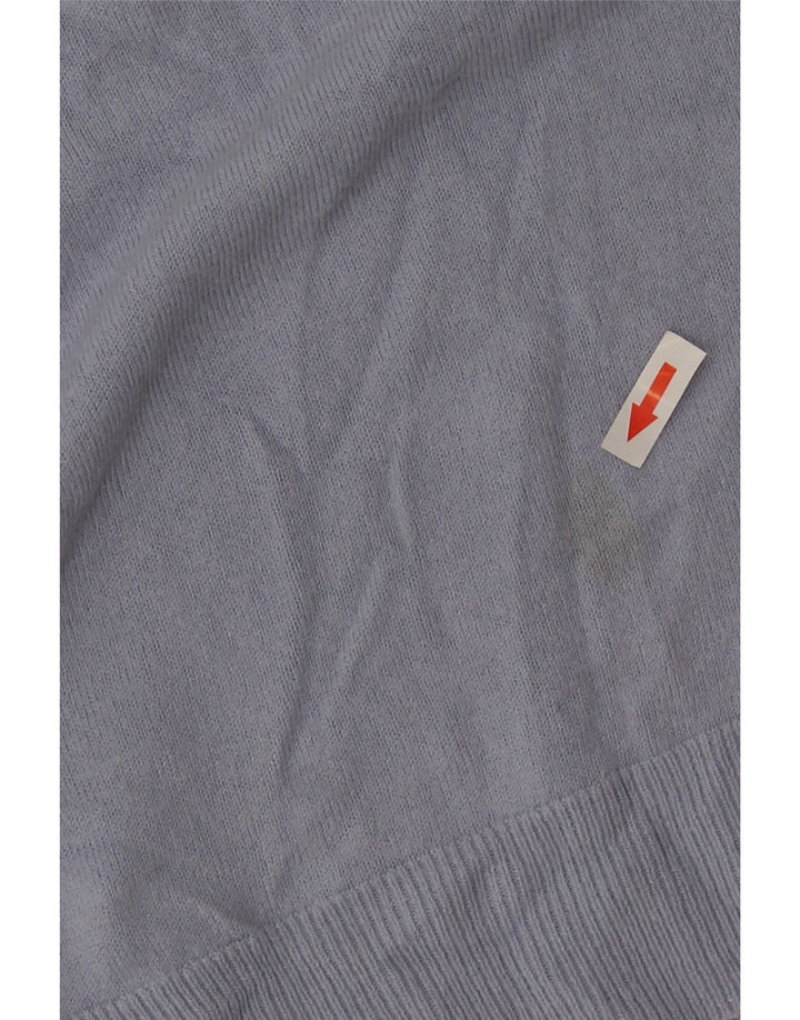Maglione maglione girocollo da donna Marks & Spencer UK 14 Acrilico blu medio