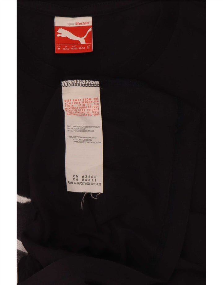 T-shirt grafica da uomo Puma Top in cotone blu navy medio