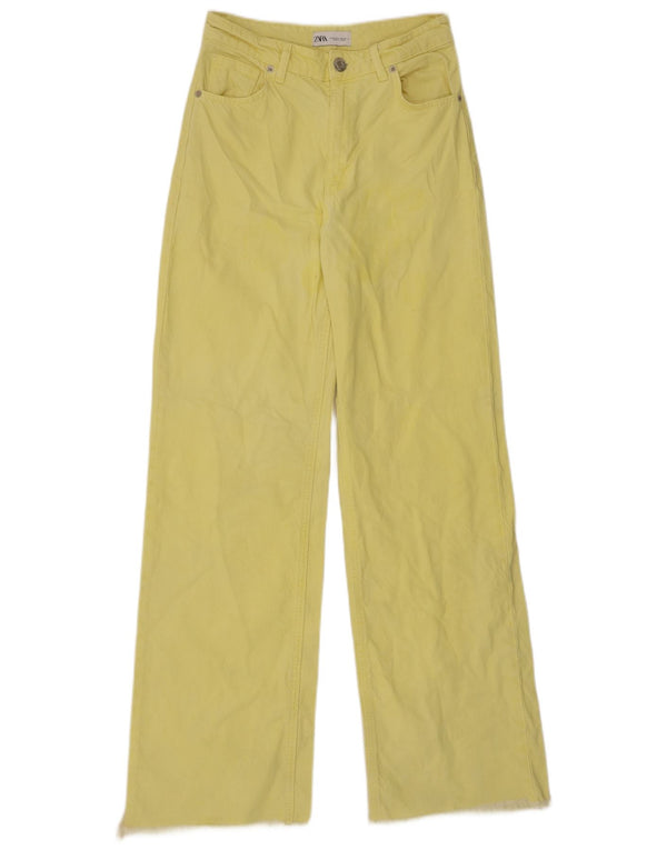 Jeans Zara da donna a gamba larga EU 36 XS W26 L31 Giallo