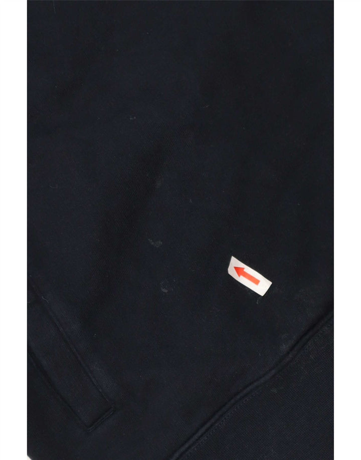 Felpa da uomo Marks & Spencer con zip e collo, media, in cotone blu navy