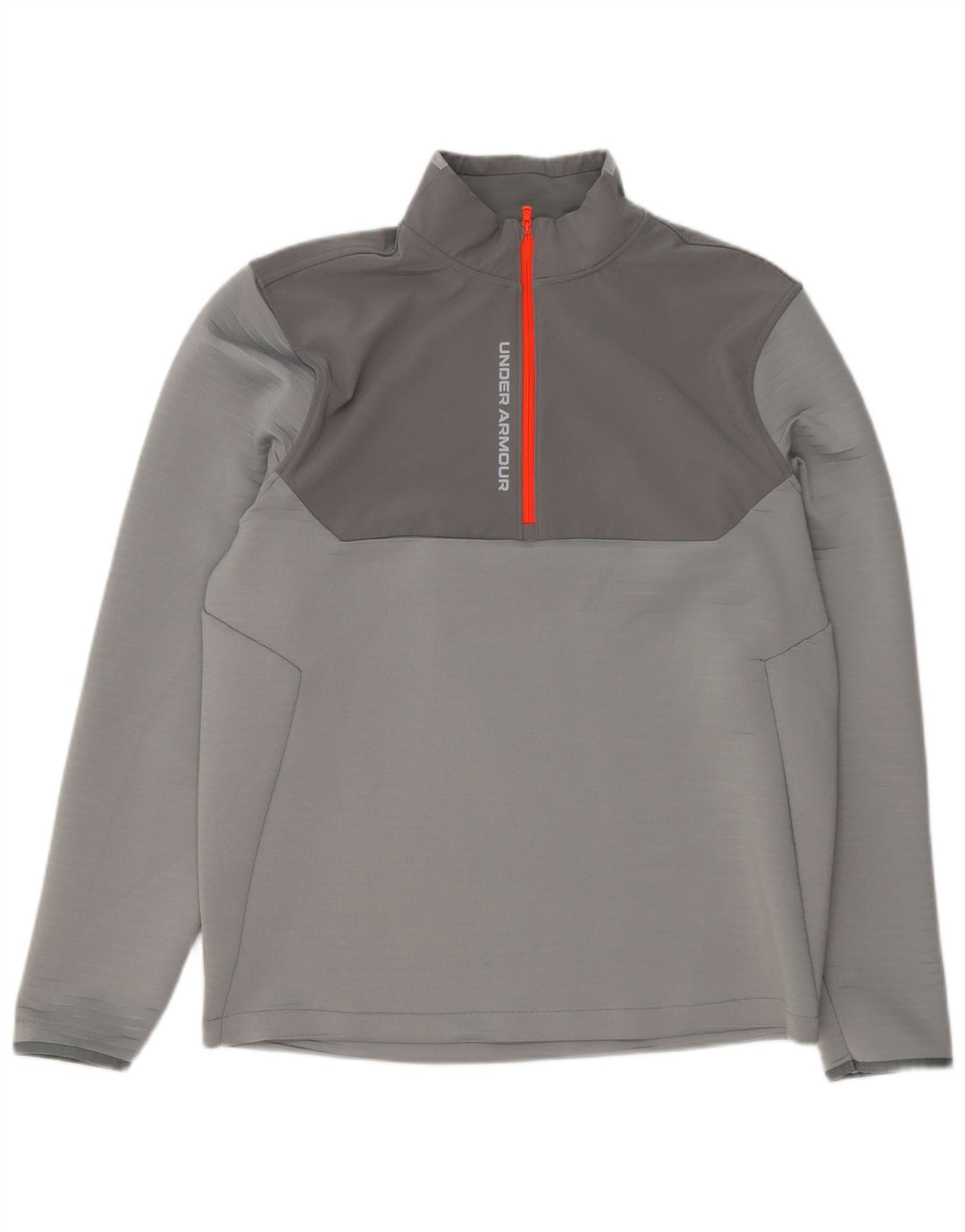 Under Armour Uomo Pullover Tuta Top Large Grigio Colourblock Sport
