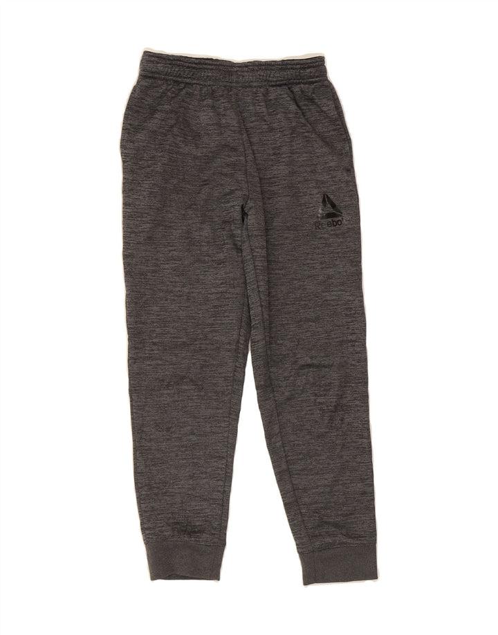 REEBOK Boys Tracksuit Trousers Joggers 7-8 Years Medium  Grey Polyester Vintage Reebok and Second-Hand Reebok from Messina Hembry 