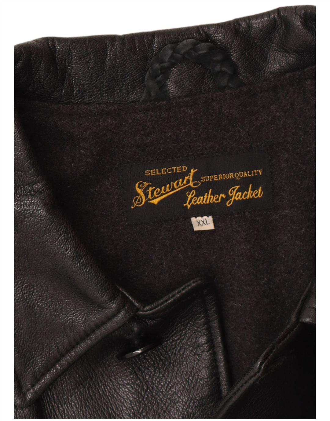 Giacca in pelle da uomo STEWART UK 44 2XL Classica in pelle nera