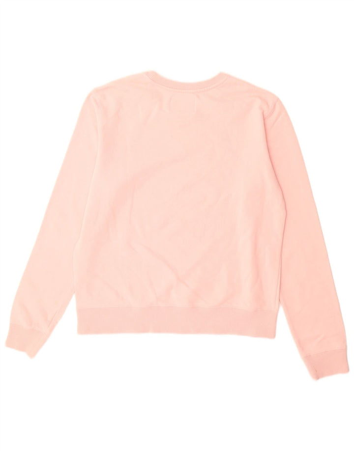 Felpa grafica da donna Calvin Klein Jeans Jumper UK 14 Rosa medio