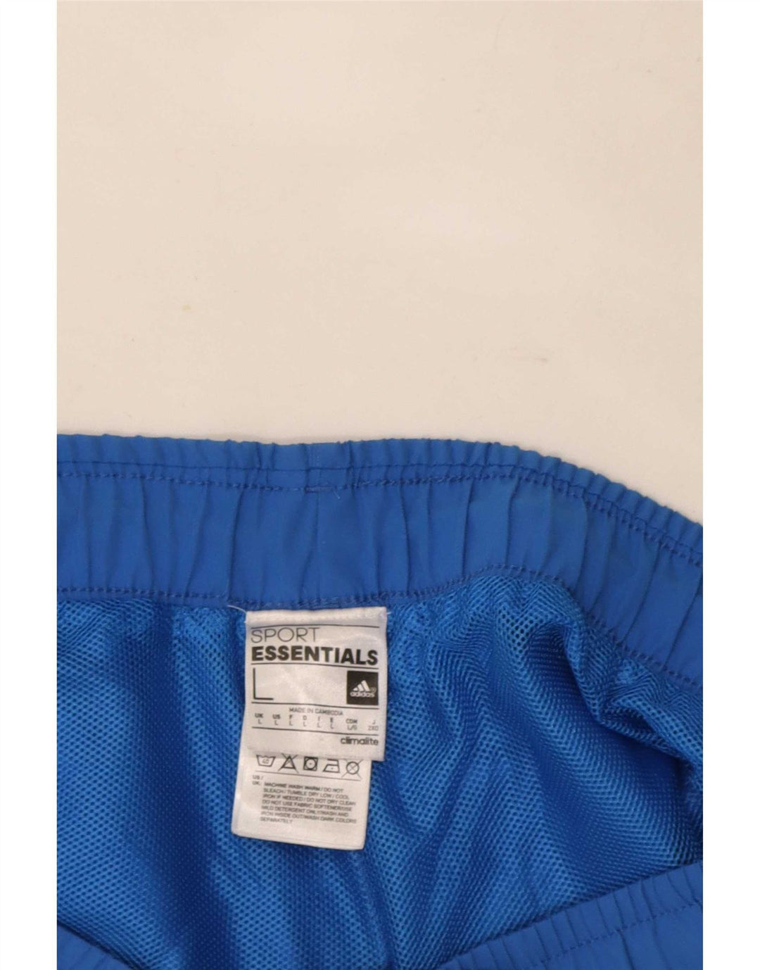 Pantaloncini sportivi Adidas Climalite da uomo grandi in poliestere blu