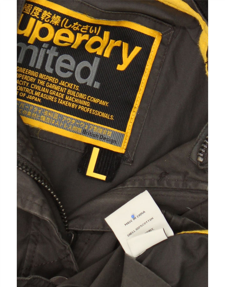 Giacca militare da donna Superdry UK 14 grande cotone kaki
