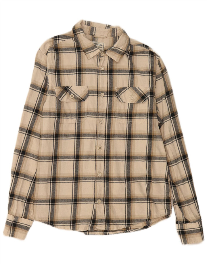 Camicia da uomo in flanella di Mountain Warehouse in cotone a quadri beige medio