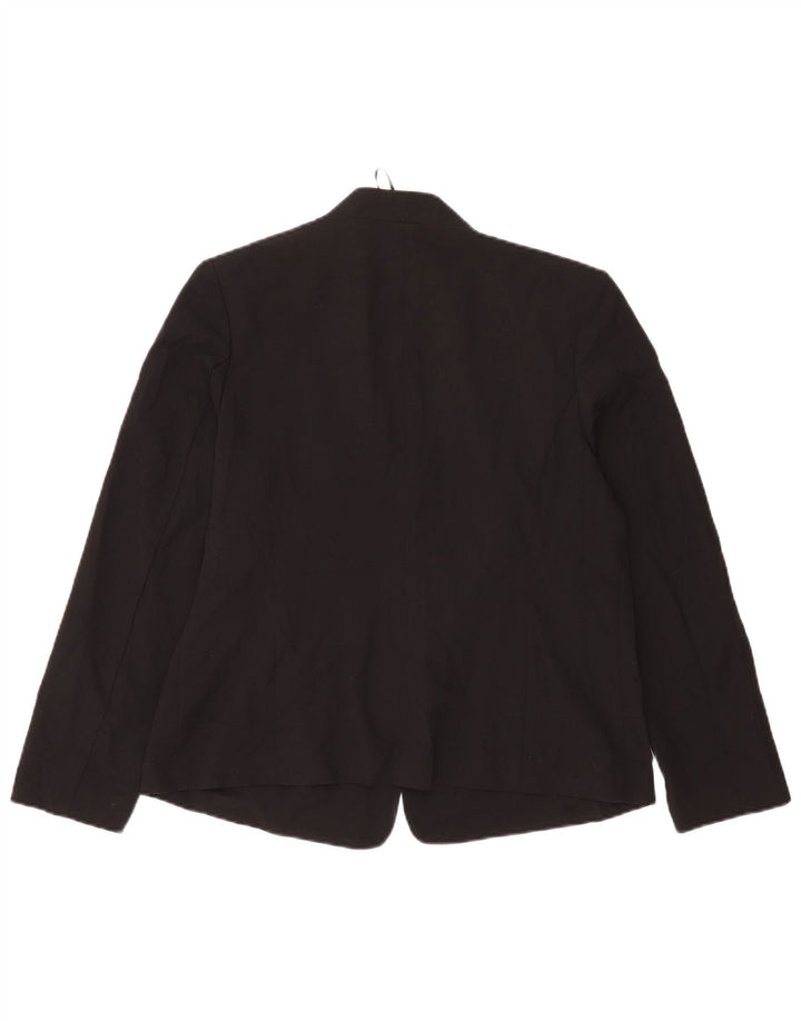 Giacca blazer aperta da donna Marks & Spencer UK 16 grande poliestere nero