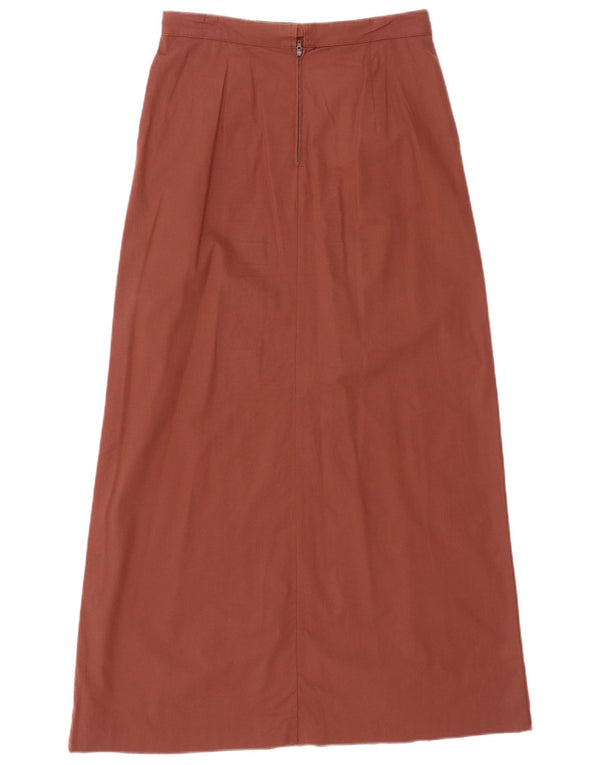 Gonna lunga da donna a vita alta BENETTON IT 42 media W28 cotone marrone