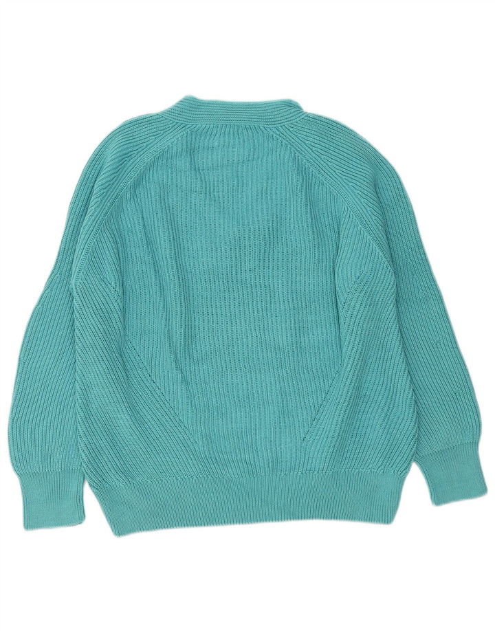 Massimo Dutti Maglione oversize da donna con scollo a V UK 14 Medio Turchese