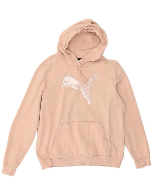 Felpa con cappuccio grafica da donna Puma UK 18 XL cotone rosa