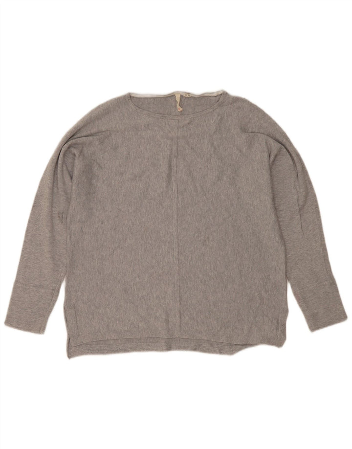 Maglione maglione con scollo a barca da donna White Stuff UK 14 Grande grigio screziato
