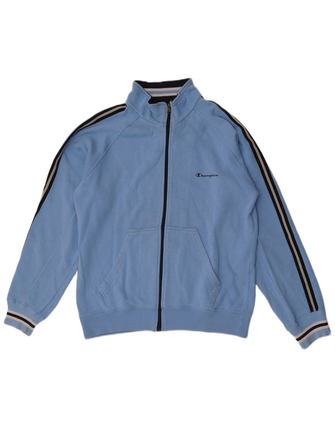 Giacca da tuta da uomo Champion, in cotone a righe grandi, blu