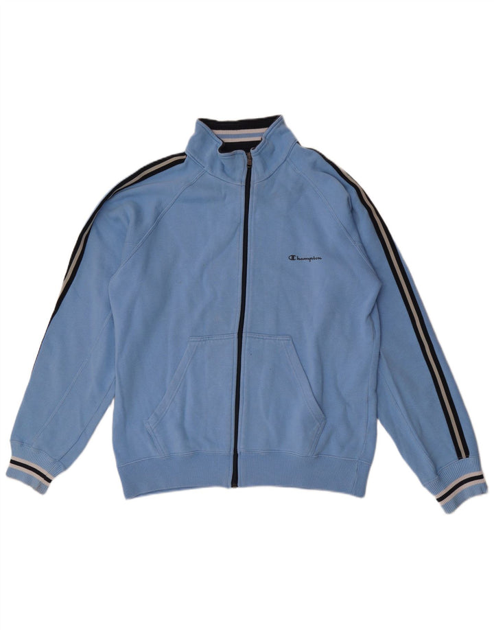Giacca da tuta da uomo Champion, in cotone a righe grandi, blu