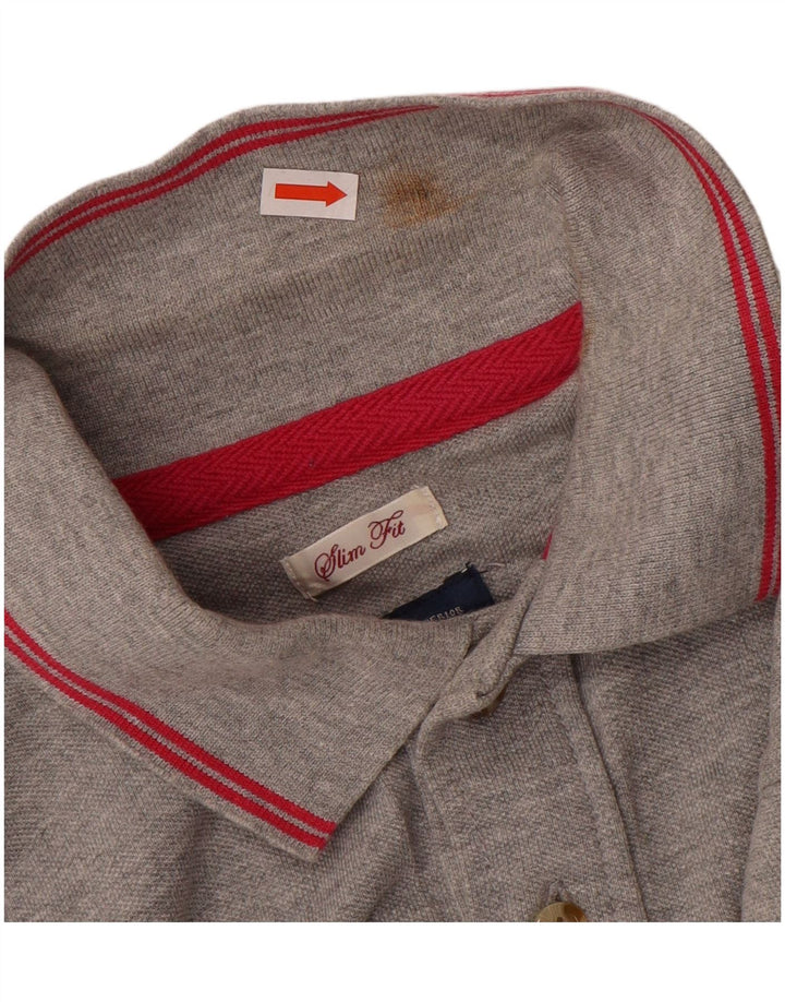 Polo Joules da uomo slim fit in cotone grigio medio