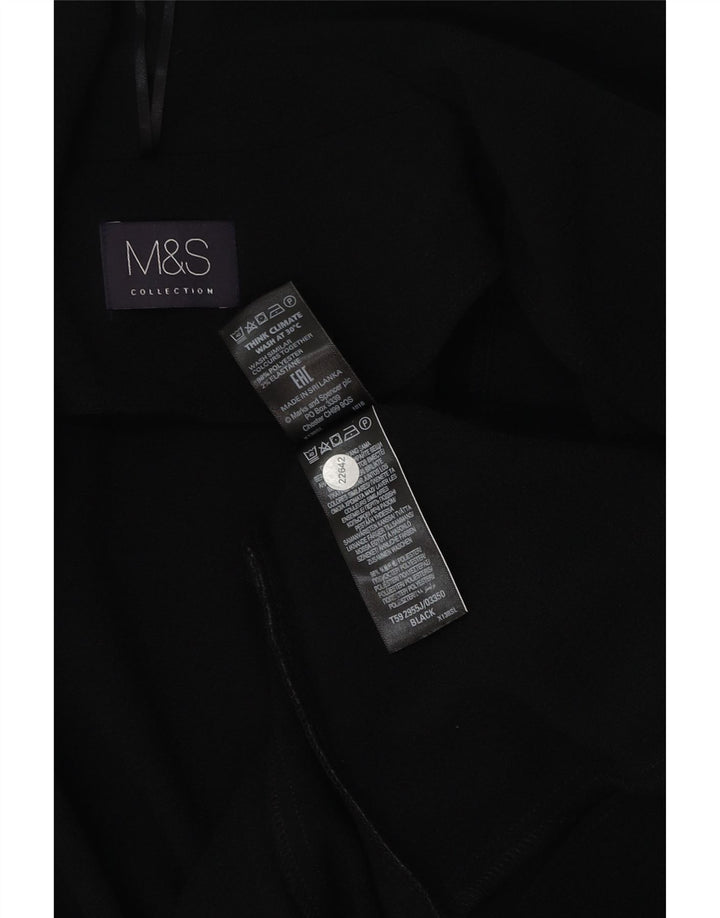 MARKS & SPENCER Giacca blazer aperta da donna UK 12 poliestere nero medio