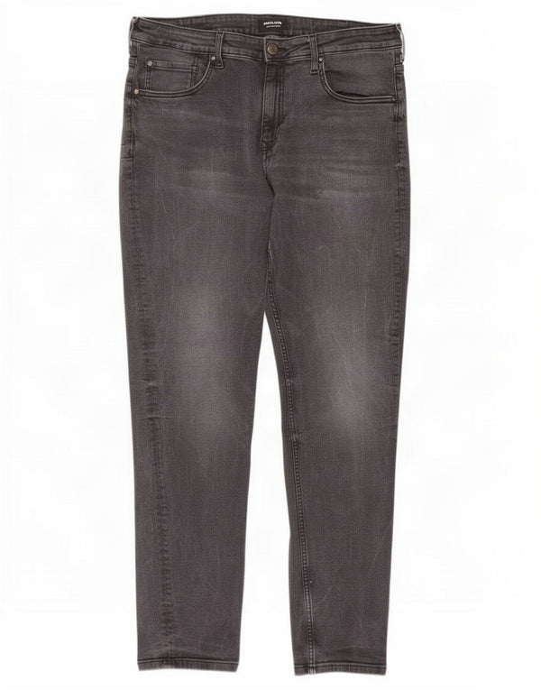 Jeans slim da uomo Jack & Jones W36 L34 cotone grigio