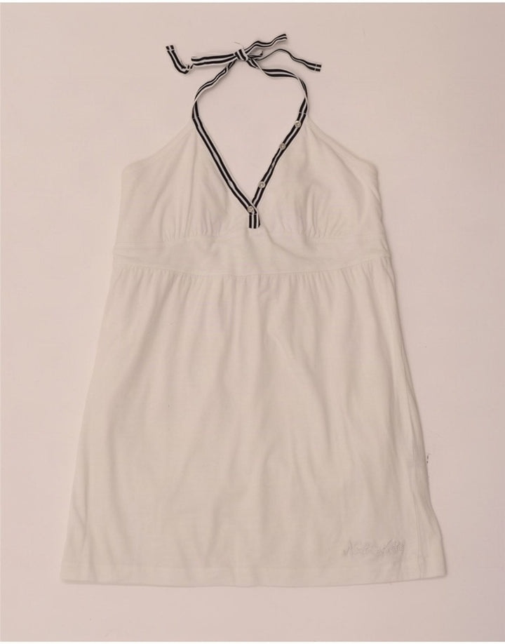 Top corto da donna North Sails UK 14 grande cotone bianco