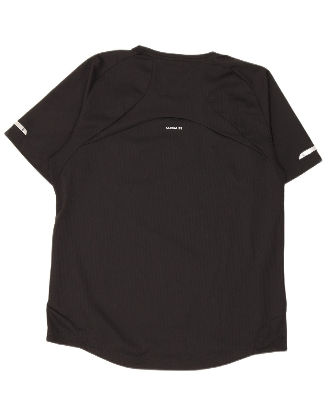 T-shirt ADIDAS Climalite da uomo grande in poliestere nero