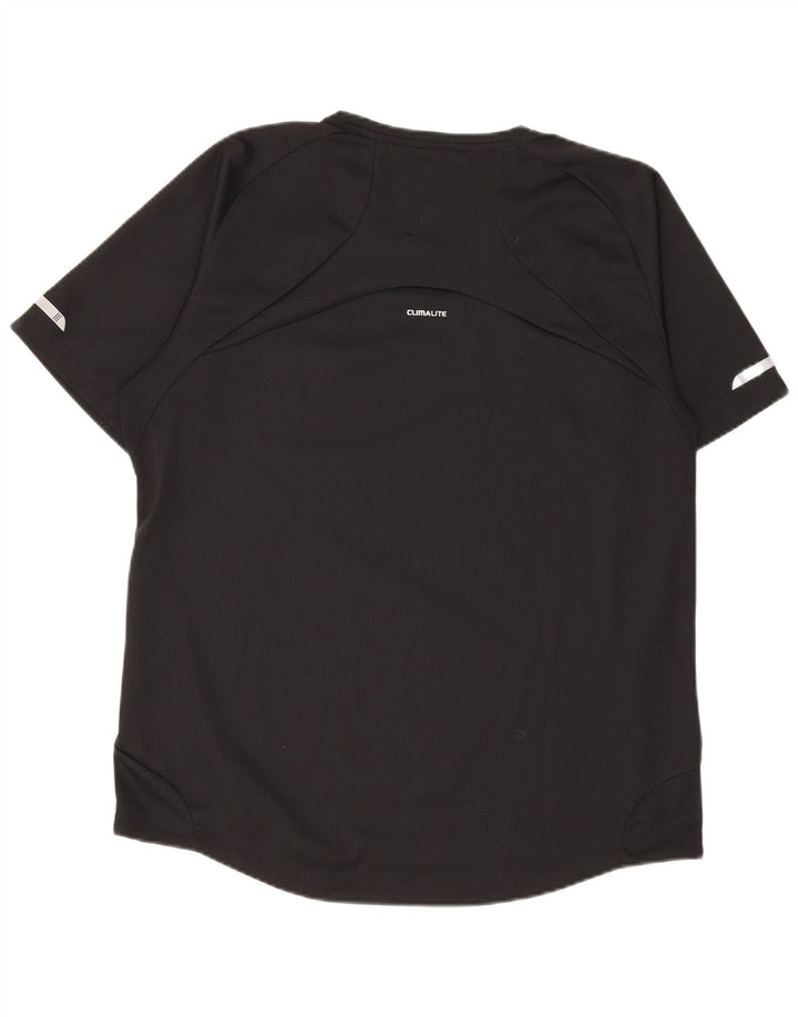 T-shirt ADIDAS Climalite da uomo grande in poliestere nero
