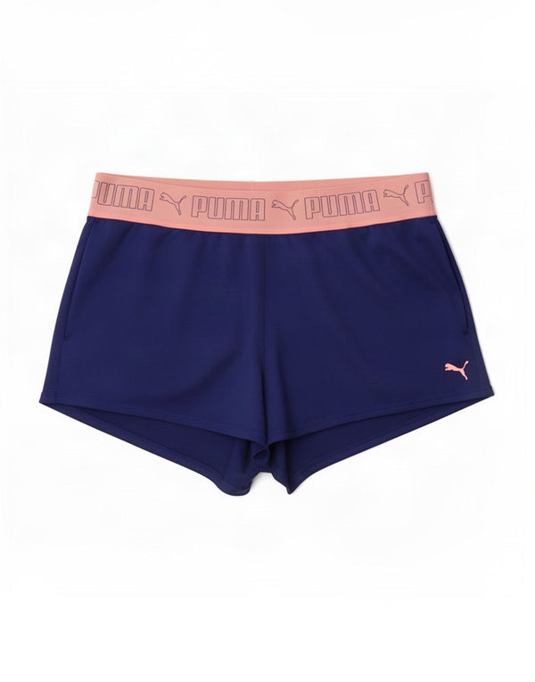 Pantaloncini sportivi grafici da donna Puma UK 16 Large Blu Colourblock