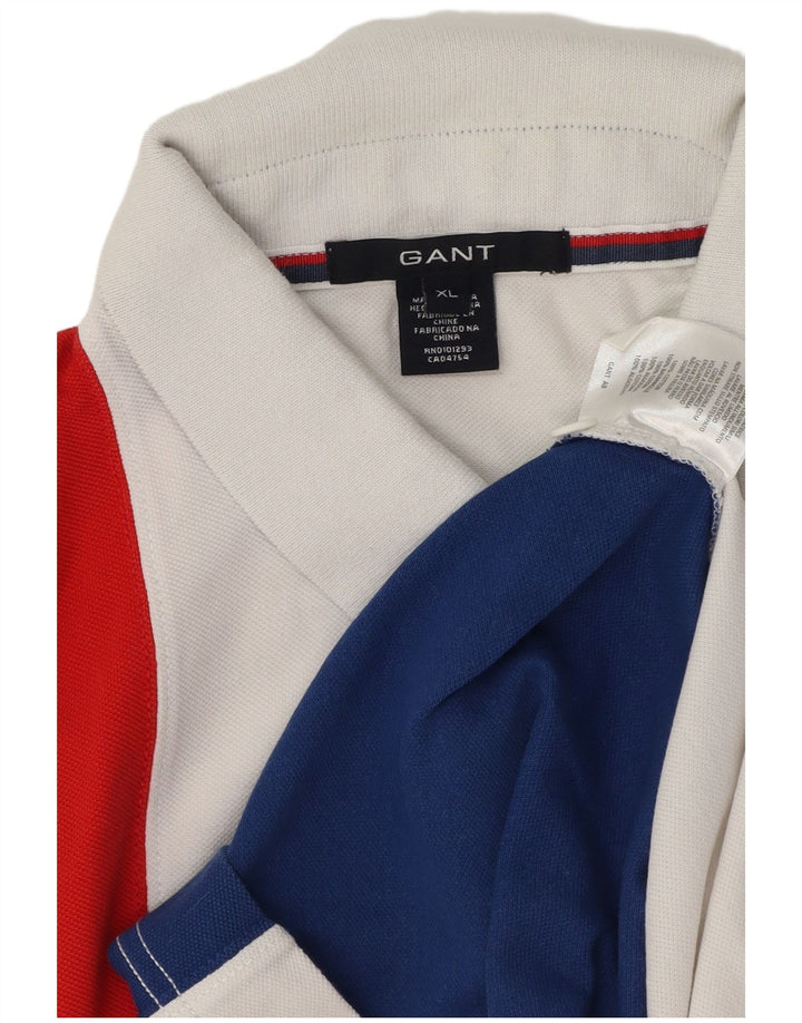Polo da uomo Gant XL in cotone color block multicolore