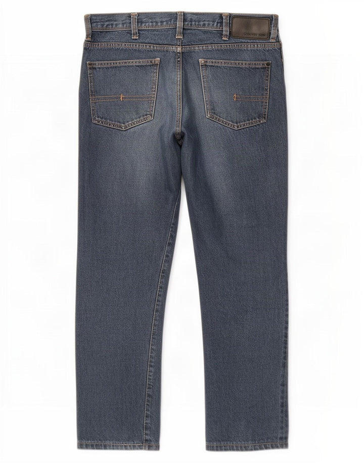 Jeans dritti da uomo Calvin Klein W36 L29 cotone blu