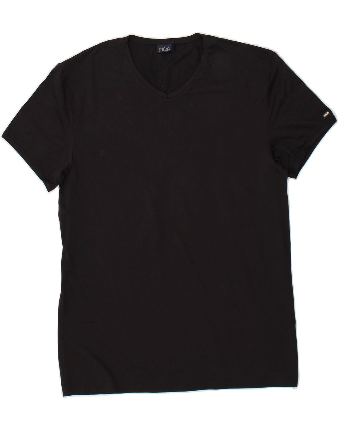 FILA Womens T-Shirt Top UK 14 Medium Black Polyamide Vintage Fila and Second-Hand Fila from Messina Hembry 