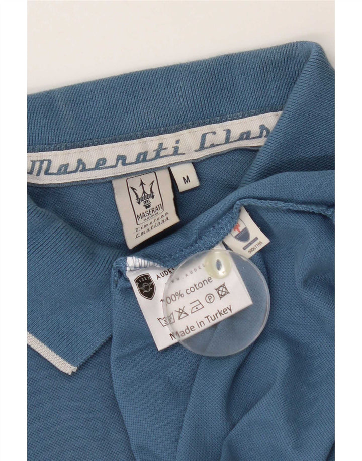 Polo grafica da uomo Maserati in cotone blu medio