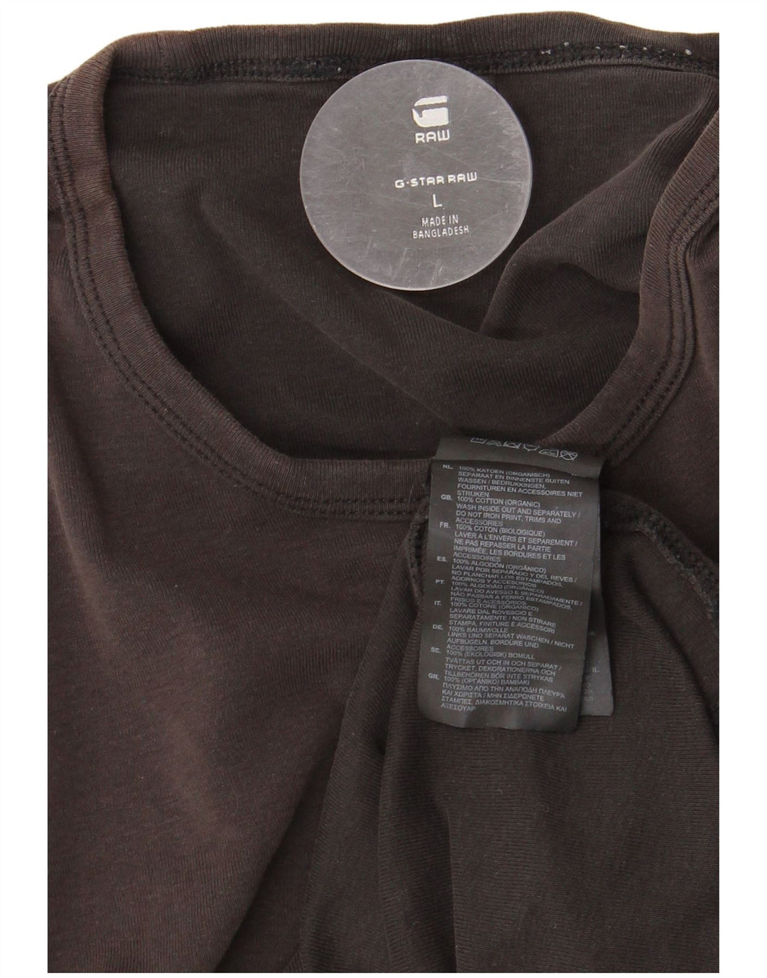 T-shirt da uomo G-STAR Top grande in cotone nero