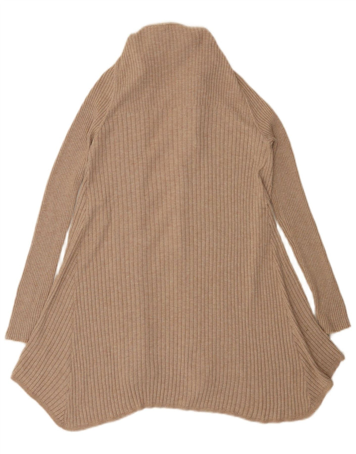 Maglione cardigan aperto lungo da donna Marks & Spencer UK 14 Beige medio
