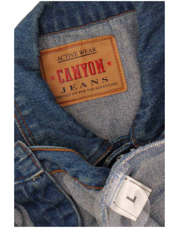 CANYON Giacca in denim da uomo UK 40 Large Blu Cotone